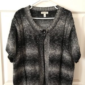 Dressbarn one button short sleeve cardigan